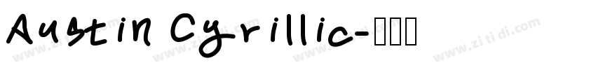 Austin Cyrillic字体转换